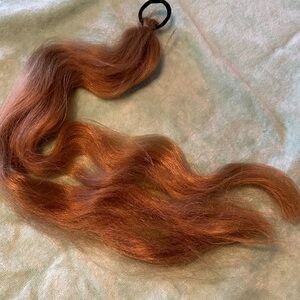 Synthetic Clip-In Ponytail Extension - Copper Red